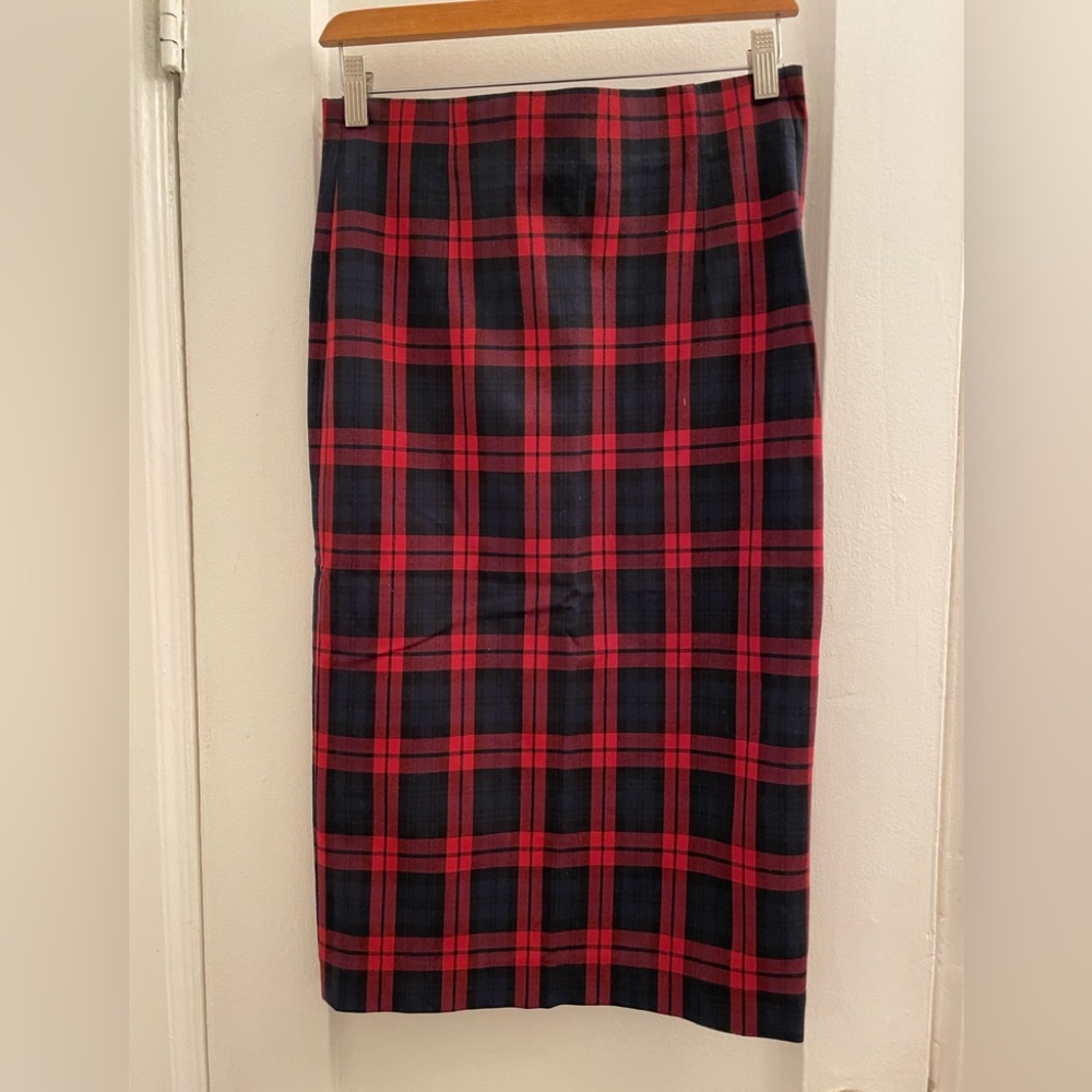 Zara Plaid Pencil Skirt